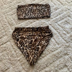 Black and brown highways bikini from fashion nova